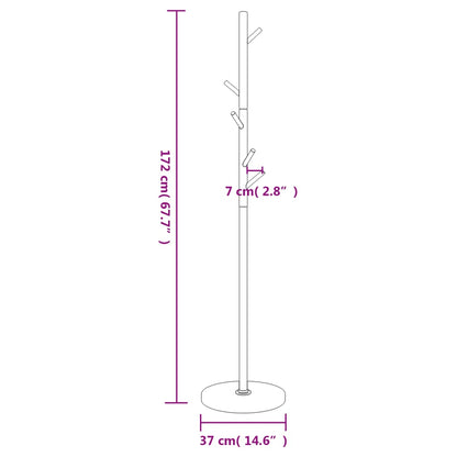 Garderobestativ Stumtjener svart 172 cm pulverlakkert jern