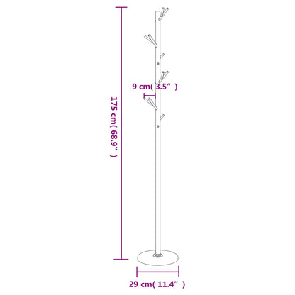 Garderobestativ Stumtjener svart 175 cm pulverlakkert jern