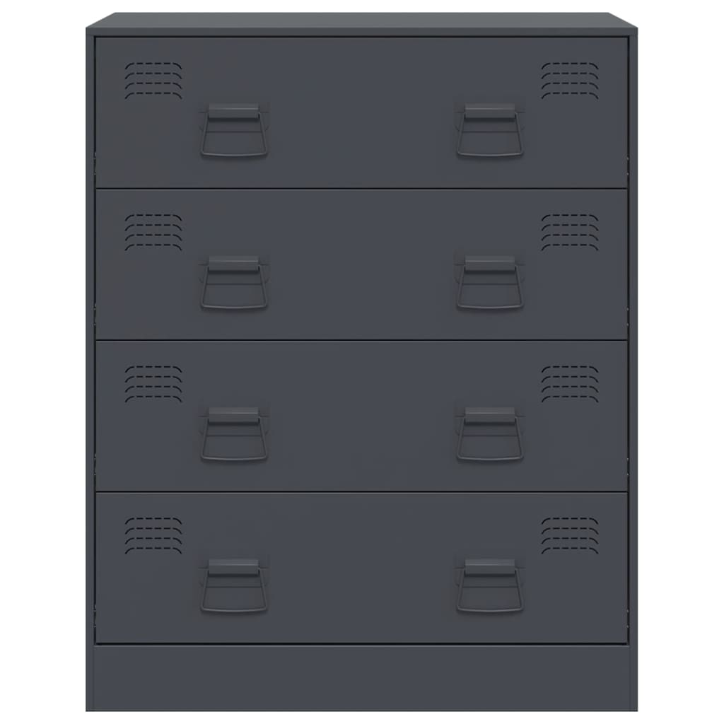 Kommode DIV. antrasitt 67x39x83 cm stål