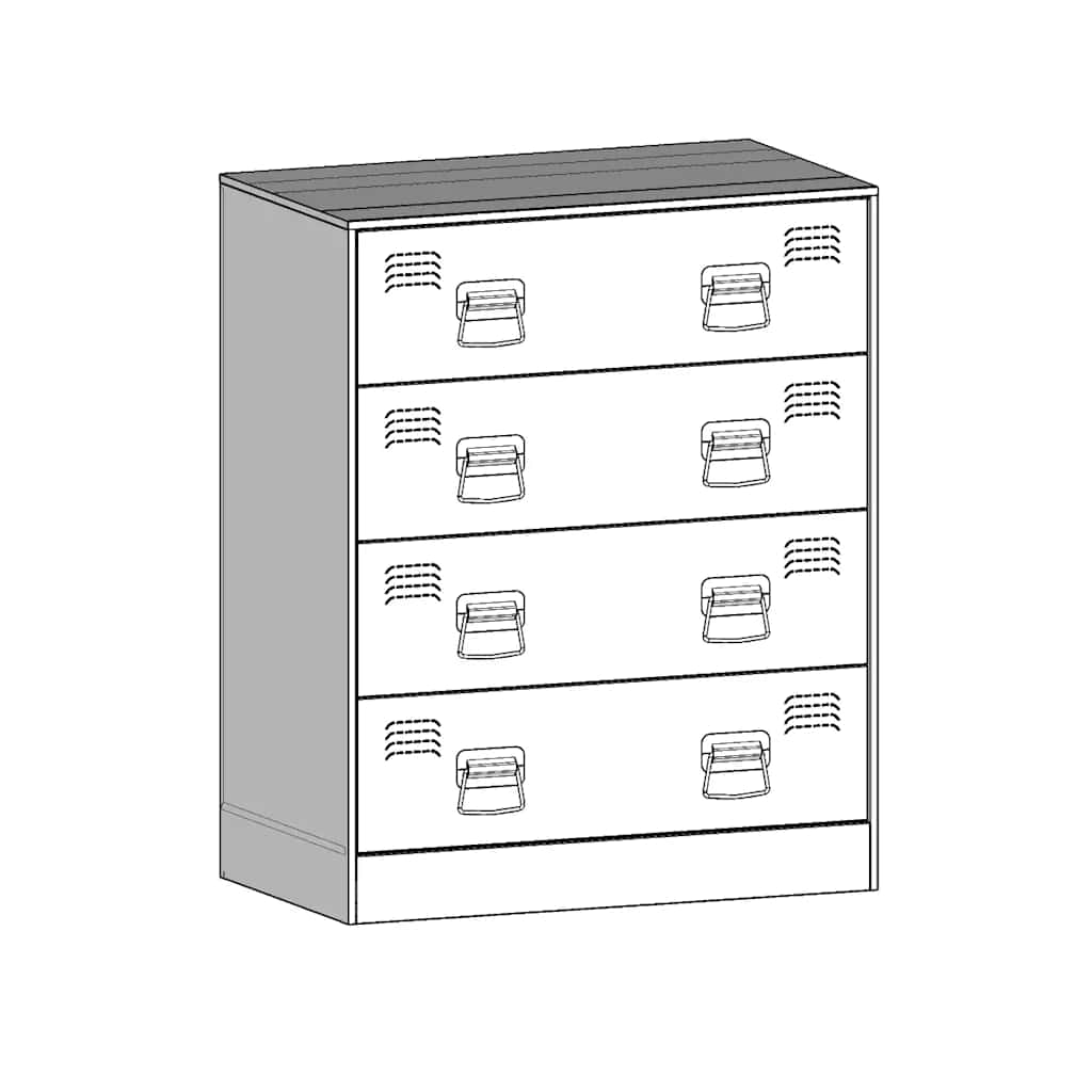 Kommode DIV. antrasitt 67x39x83 cm stål