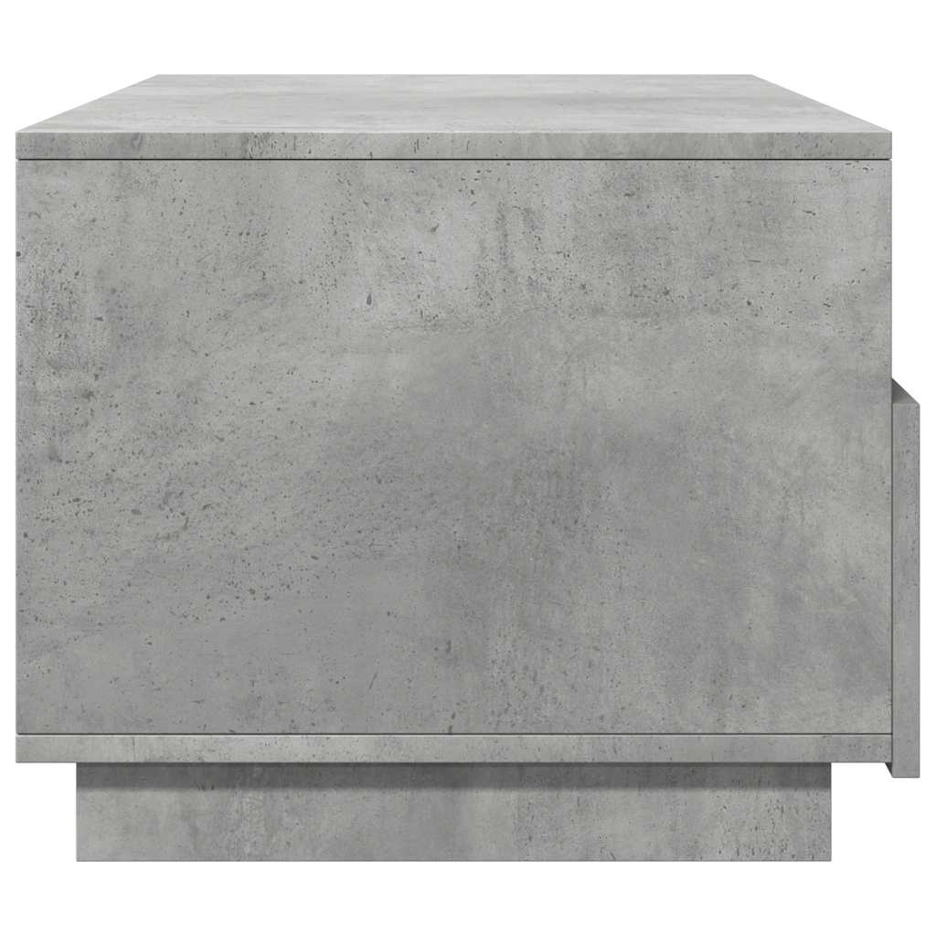 Salongbord Sofabord Betonggrå med LED-lys 90x49x40 cm