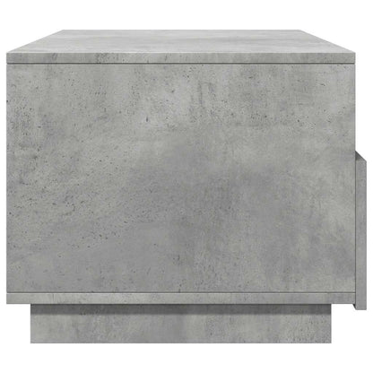 Salongbord Sofabord Betonggrå med LED-lys 90x49x40 cm