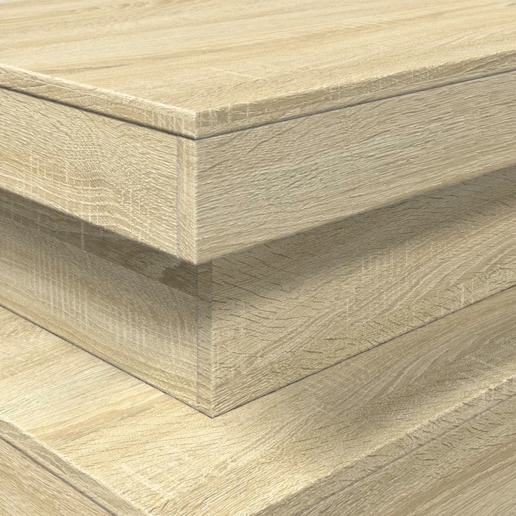 Salongbord Sofabord Sonoma Eik med LED-lys 90x50x40 cm