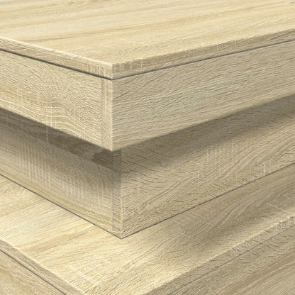 Salongbord Sofabord Sonoma Eik med LED-lys 90x50x40 cm