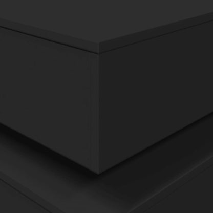 Salongbord Sofabord Svart med LED-lys 90x50x40 cm