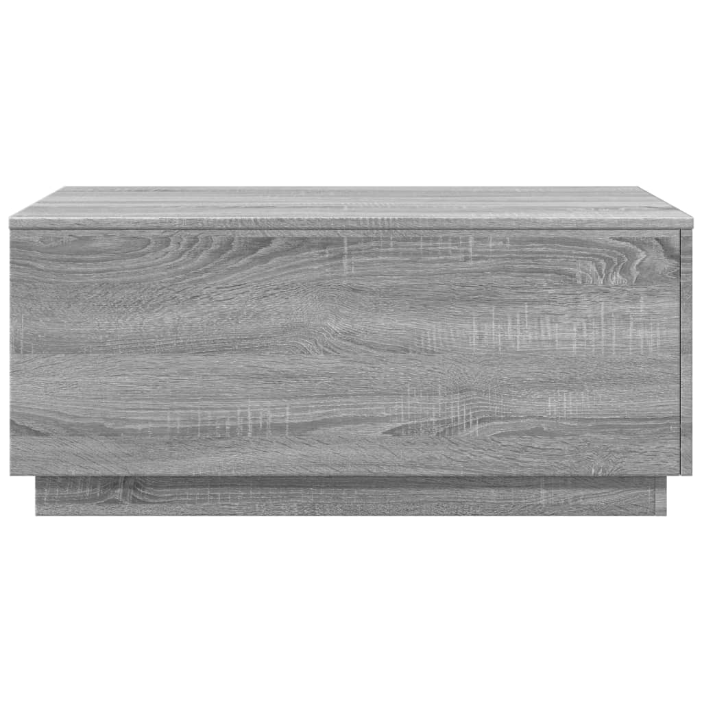 Salongbord Sofabord Sonoma Grå med LED-lys 90x50x40 cm