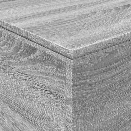 Salongbord Sofabord Sonoma Grå med LED-lys 90x50x40 cm