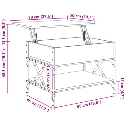 Salongbord Sofabord Sonoma Grå 70x50x50 cm