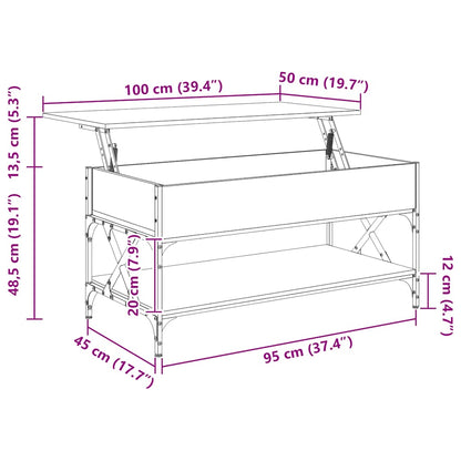Salongbord Sofabord Sonoma Eik 100x55x50 cm