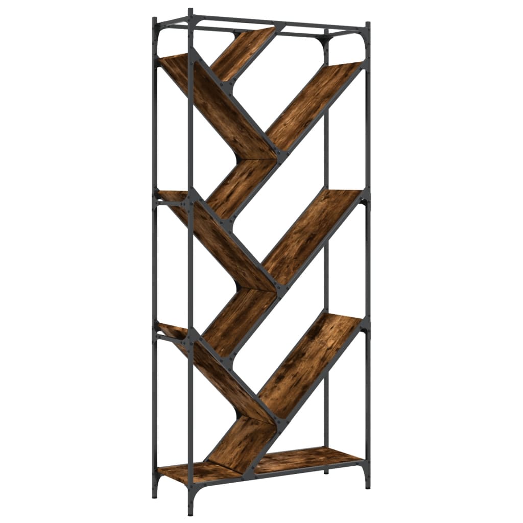 Bokhylle Røkt Eik 79x30x180 cm