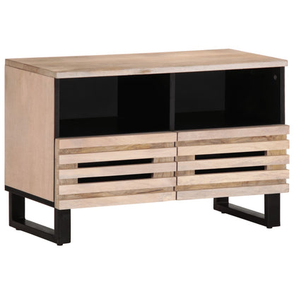 TV-benk hvit 70x34x46 cm heltre mango