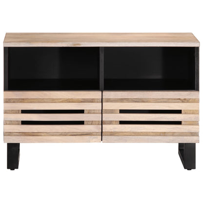 TV-benk hvit 70x34x46 cm heltre mango