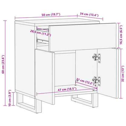 Nattbord Sengbord 50x34x60 cm heltre akasie