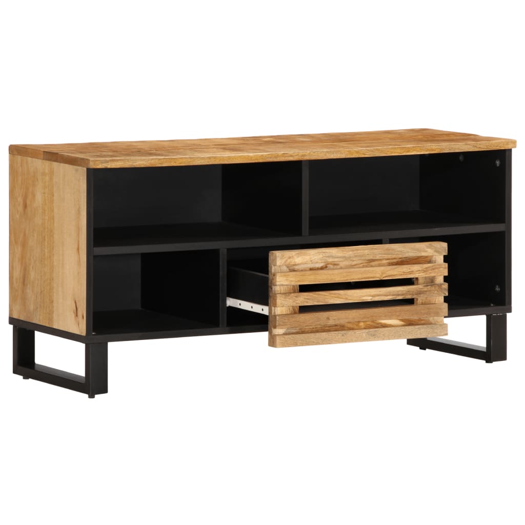 TV-benk 100x34x46 cm grov heltre mango