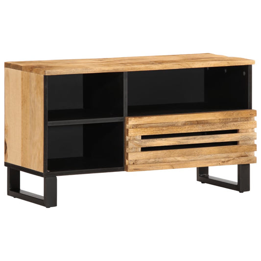 TV-benk 80x34x46 cm grovt heltre mangotre