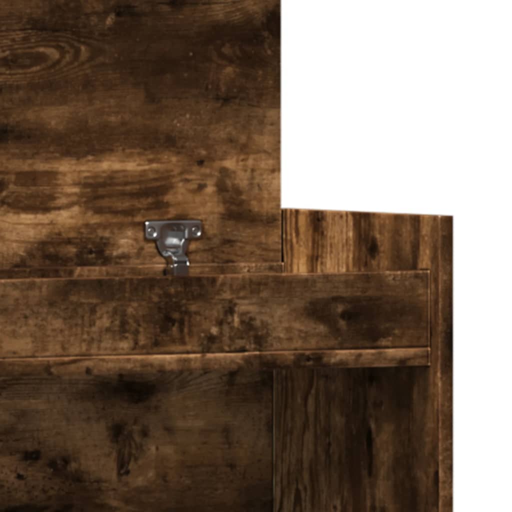 Skoskap Skohylle Skobenk Røkt Eik 100,5x28x100 cm