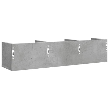 Vegghylle betonggrå 75x18x16,5 cm konstruert tre