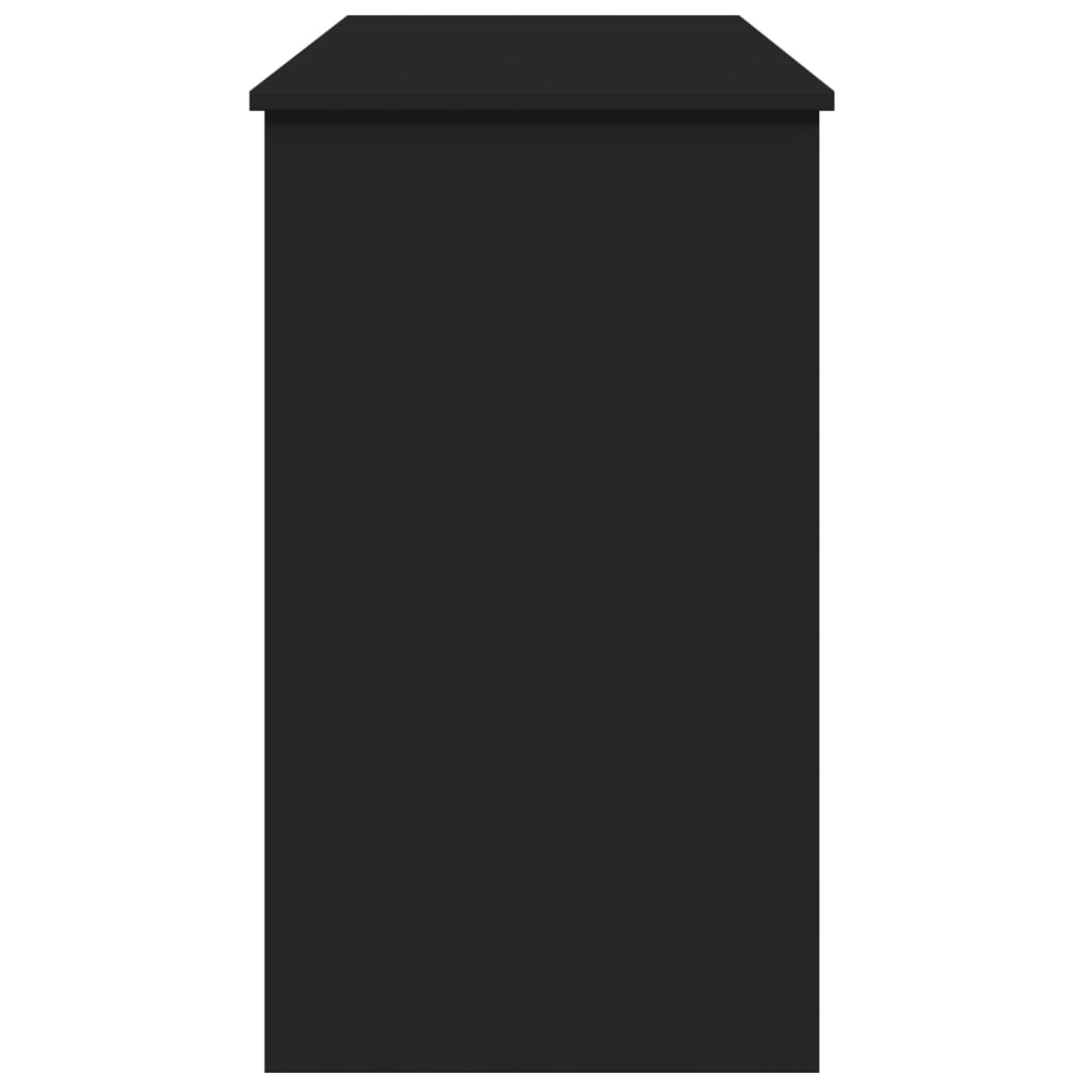 Sminkebord Svart speil 100x45x76 cm