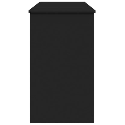 Sminkebord Svart speil 100x45x76 cm