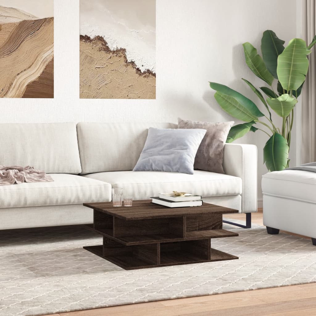 Salongbord Sofabord Brun Eik 70x70x29 cm