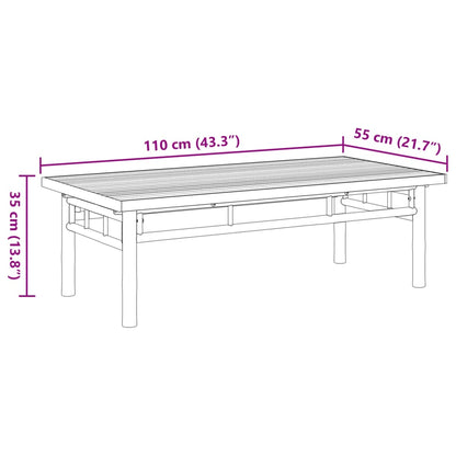 Salongbord Sofabord 110x55x35 cm bambus