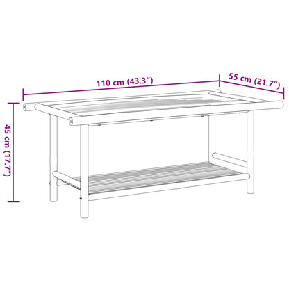 Salongbord Sofabord 110x55x45 cm bambus