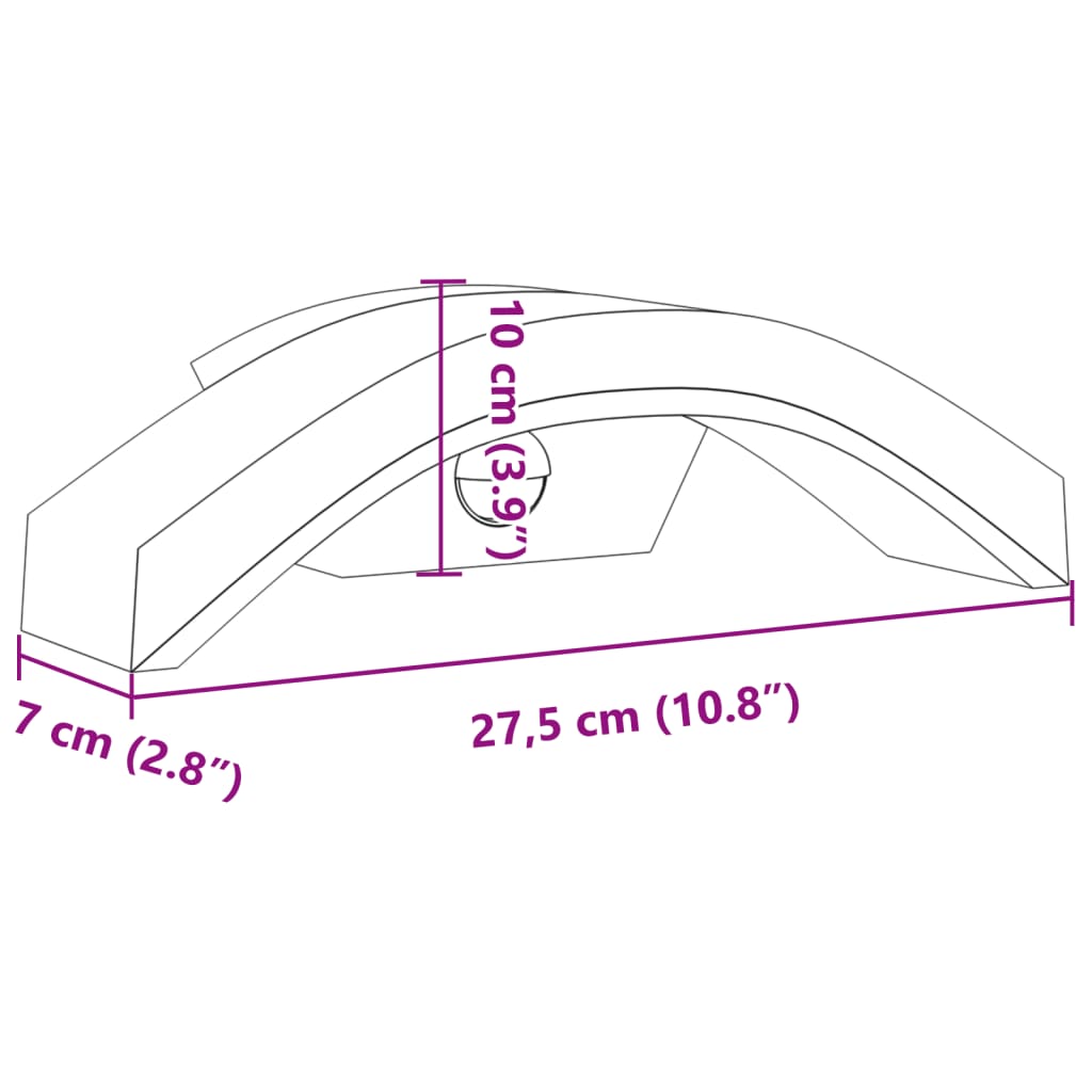 Hagebelysning Veggmonterte LED-utelampe med sensor svart støpt aluminium