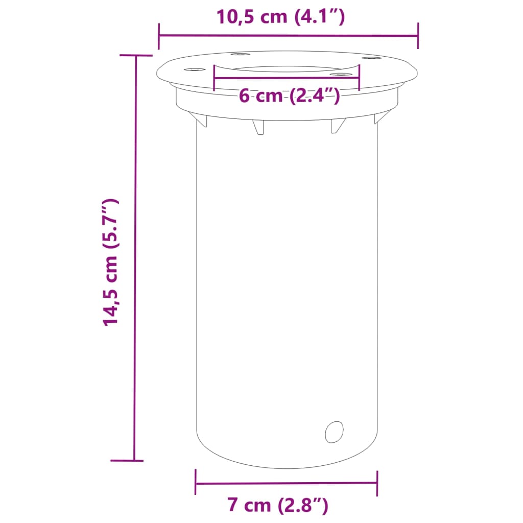 Hagebelysning Utendørs gulvlampe rund svart 10,5x10,5 cm støpt aluminium