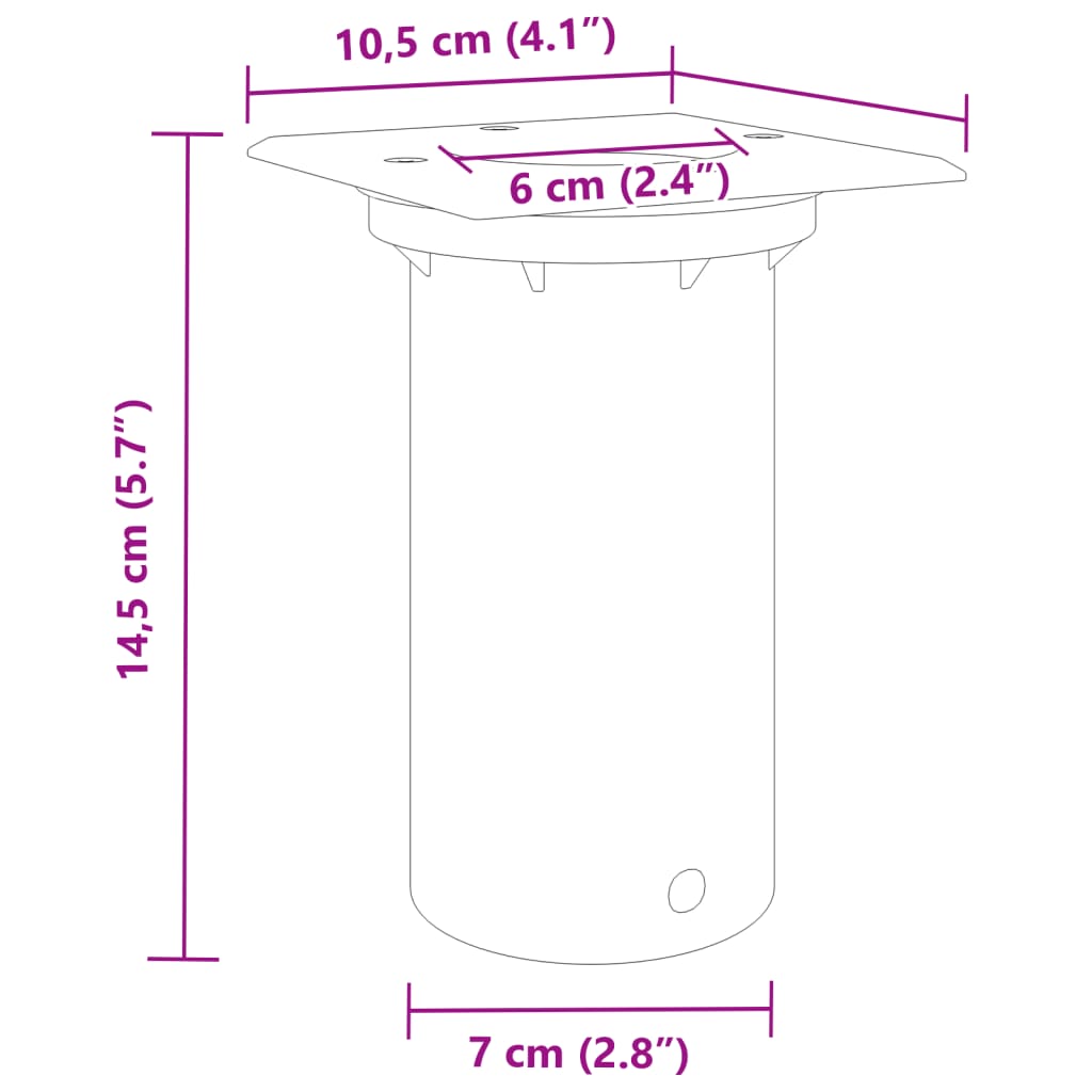 Hagebelysning Utendørs gulvlampe firkantet svart 10,5x10,5 cm støpt aluminium