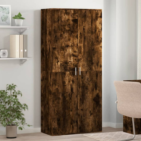 Skoskap Skohylle Skobenk Røkt Eik 80x39x178 cm