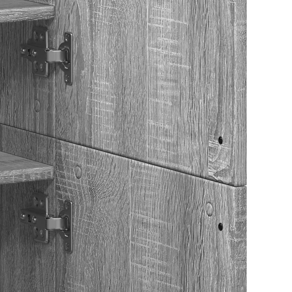 Skoskap Skohylle Skobenk Sonoma Grå 80x39x178 cm