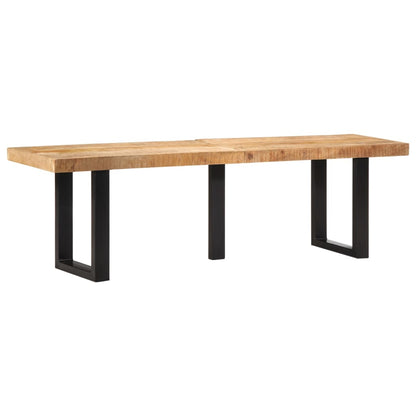 Sittebenk 160 cm grovt heltre mangotre og stål