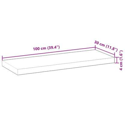 Hylleplate 100x30x4 cm ubehandlet heltre akasie