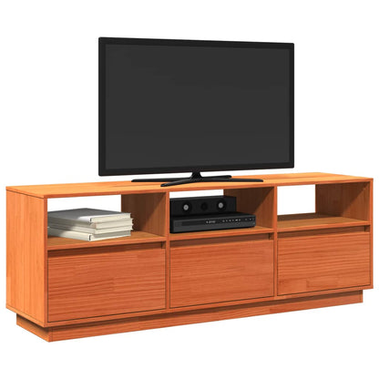 TV-benk voksbrun 140x37x50 cm heltre furu