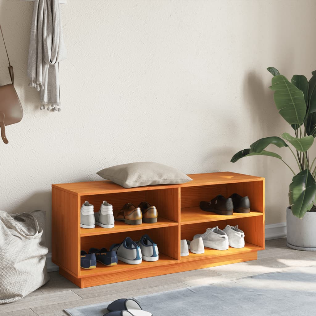 TV-Møbel Tre Brun Tv-benk voksbrun 110x34x45 cm heltre furu