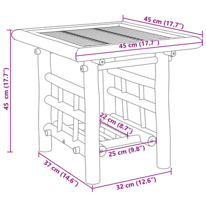 Sidebord 45x45x45 cm bambus