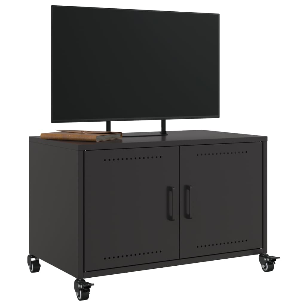 TV-benk svart 68x39x43,5 cm stål