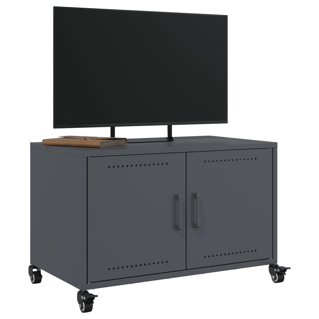 TV-benk antrasitt 68x39x43,5 cm stål