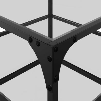 Salongbord Sofabord DIV. med gjennomsiktig glassplate 2 stk 50x50x45 cm stål