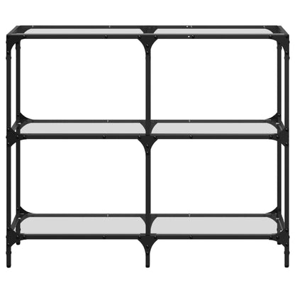 Avlastningsbord Konsollbord DIV. med gjennomsiktig glassplate 98x30x81 cm stål