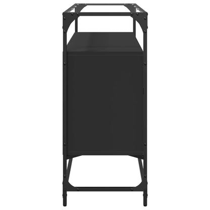 Skjenk Svart med glasstopp 98x35x81 cm