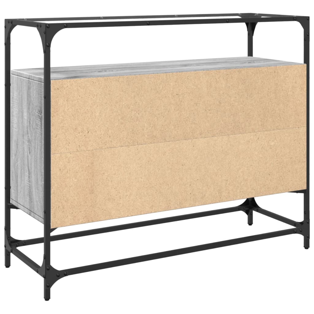 Skjenk Sonoma Grå med glasstopp 98x35x81 cm