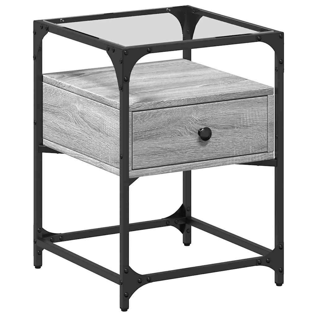 Nattbord Sengbord Sonoma Grå 40x40x55 cm