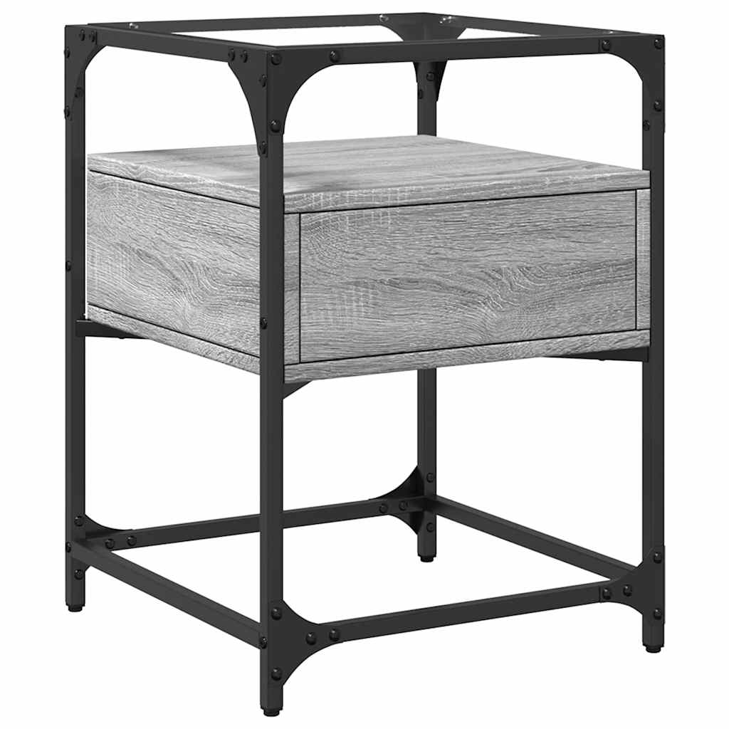 Nattbord Sengbord Sonoma Grå 40x40x55 cm