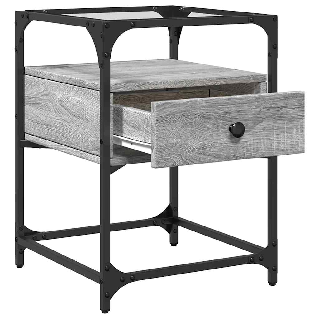 Nattbord Sengbord Sonoma Grå 40x40x55 cm