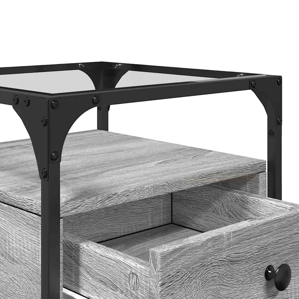 Nattbord Sengbord Sonoma Grå 40x40x55 cm