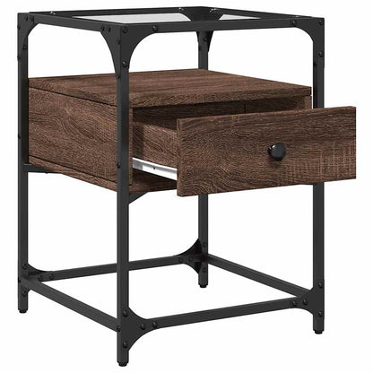 Nattbord Sengbord Brun Eik 40x40x55 cm