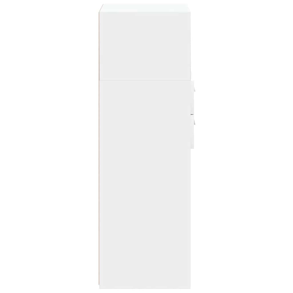Bokhylle Hvit 30x42,5x124 cm