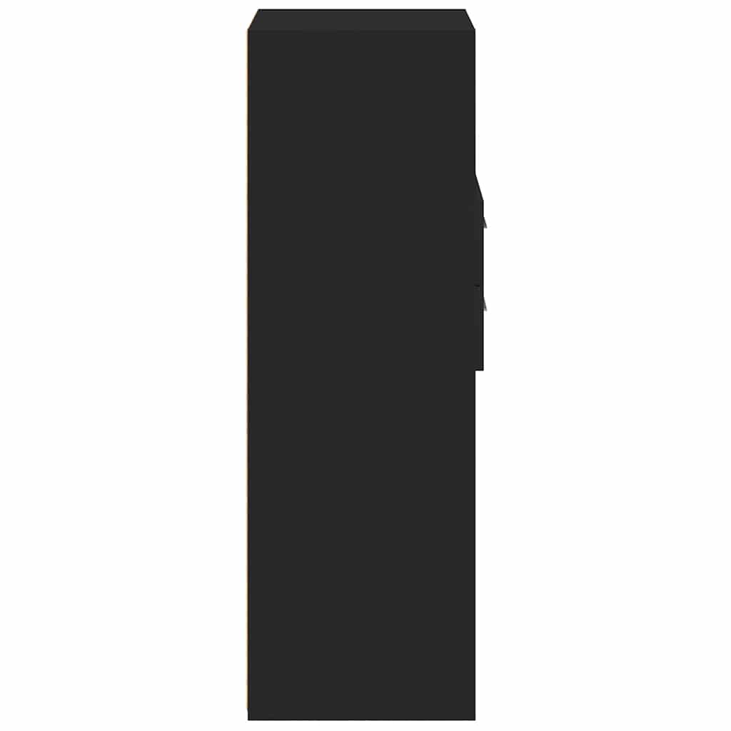 Bokhylle Svart 30x42,5x124 cm