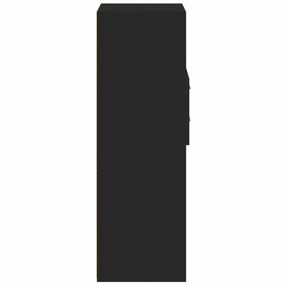 Bokhylle Svart 30x42,5x124 cm